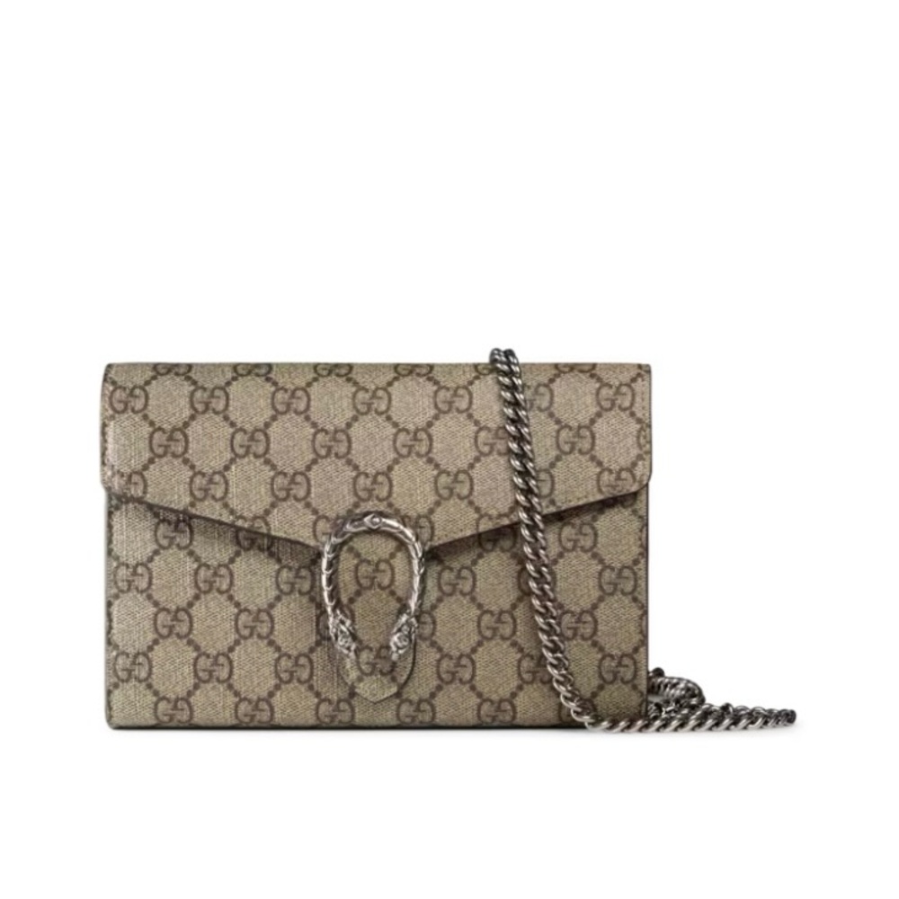 Gucci Beige Supreme Wallet on Chain